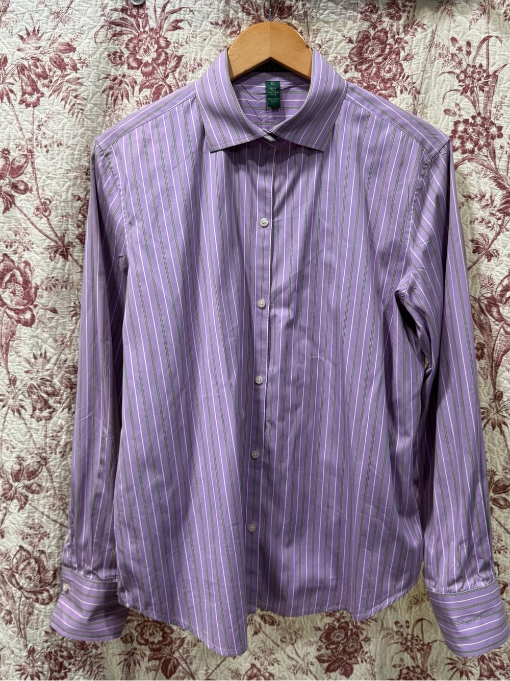 Lauren Ralph Lauren Women’s Purple Striped Dress Shirt XL